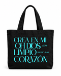 Clean Heart Black Tote Bag